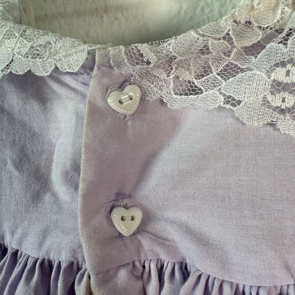 Vintage Martha’s Miniatures Baby Dress 0-3 Months Lavender Ruffles + Bell –Rare! - Picture 10 of 14